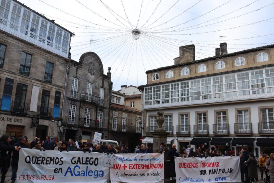 Folga na CRTVG contra a Lei do PP que ameaza os medios públicos galegos