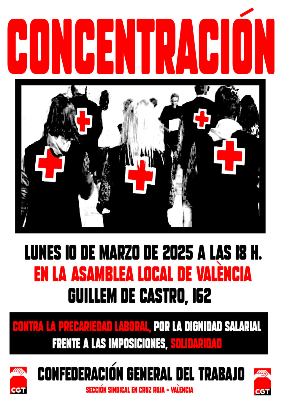 Las trabajadoras de Cruz Roja en Valencia se movilizan contra la precarización de sus condiciones laborales