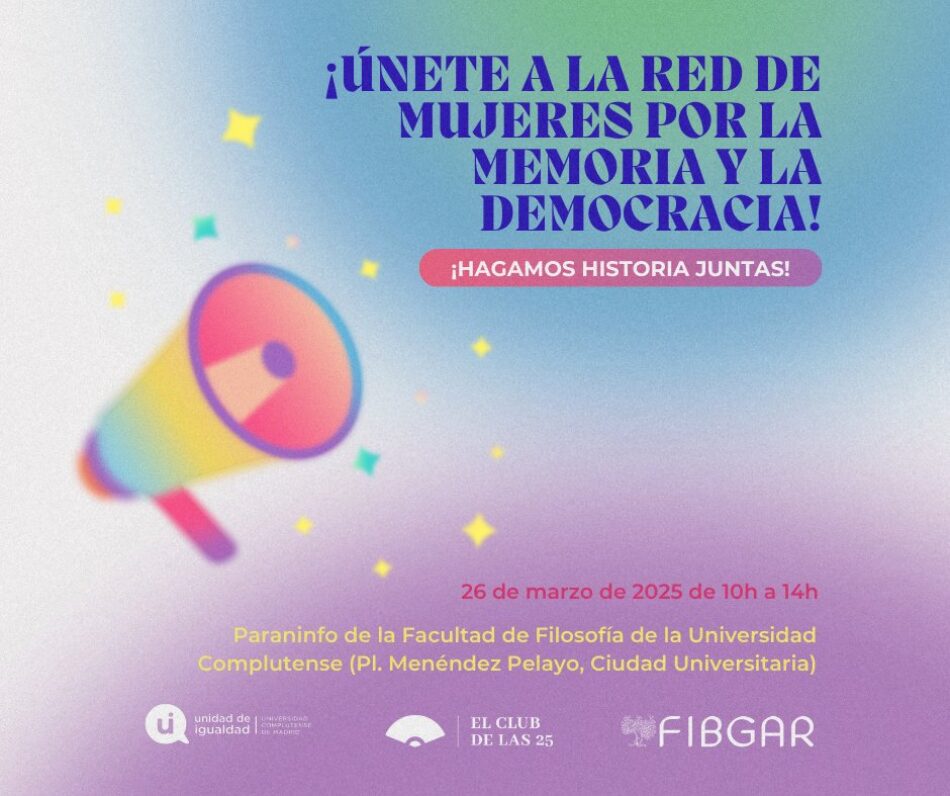 Presentación de la Red de Mujeres por la Memoria y la Democracia (REDMEM)