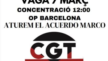 Divendres 7 març: Vaga a Correus Catalunya i concentració 