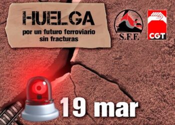 Nueva jornada de huelga en RENFE y ADIF. Paros parciales hoy 19 de marzo