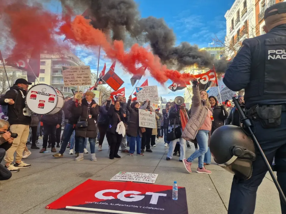 Continúan las movilizaciones en El Corte Inglés para denunciar las condiciones laborales precarias