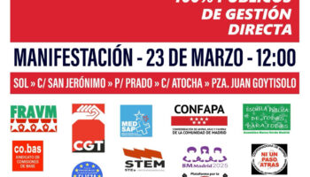 Este domingo, una manifestación exigirá servicios públicos de gestión directa sin lógicas de mercado